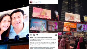 Raffi Ahmad  Bangga Wajahnya Terpampang di Billboard Times Square New York