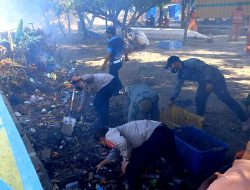 Polsek Kep Seribu Utara Ajak Stakeholder Bersihkan Lingkungan