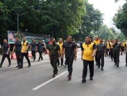 Pangdam Jaya Ikuti Olahraga Bersama di Polda Metro Jaya, Kembalikan Kebugaran Tubuh